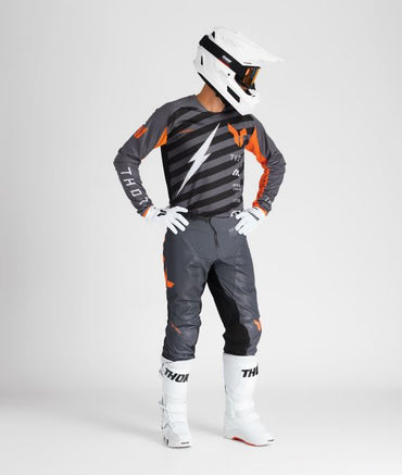 Thor MX Spring 2025 Combo Kit Launchmode Vented Raid Charcoal Black