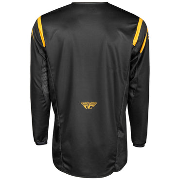 Fly Racing 2025 Kinetic Center Motocross Jersey Black Gold