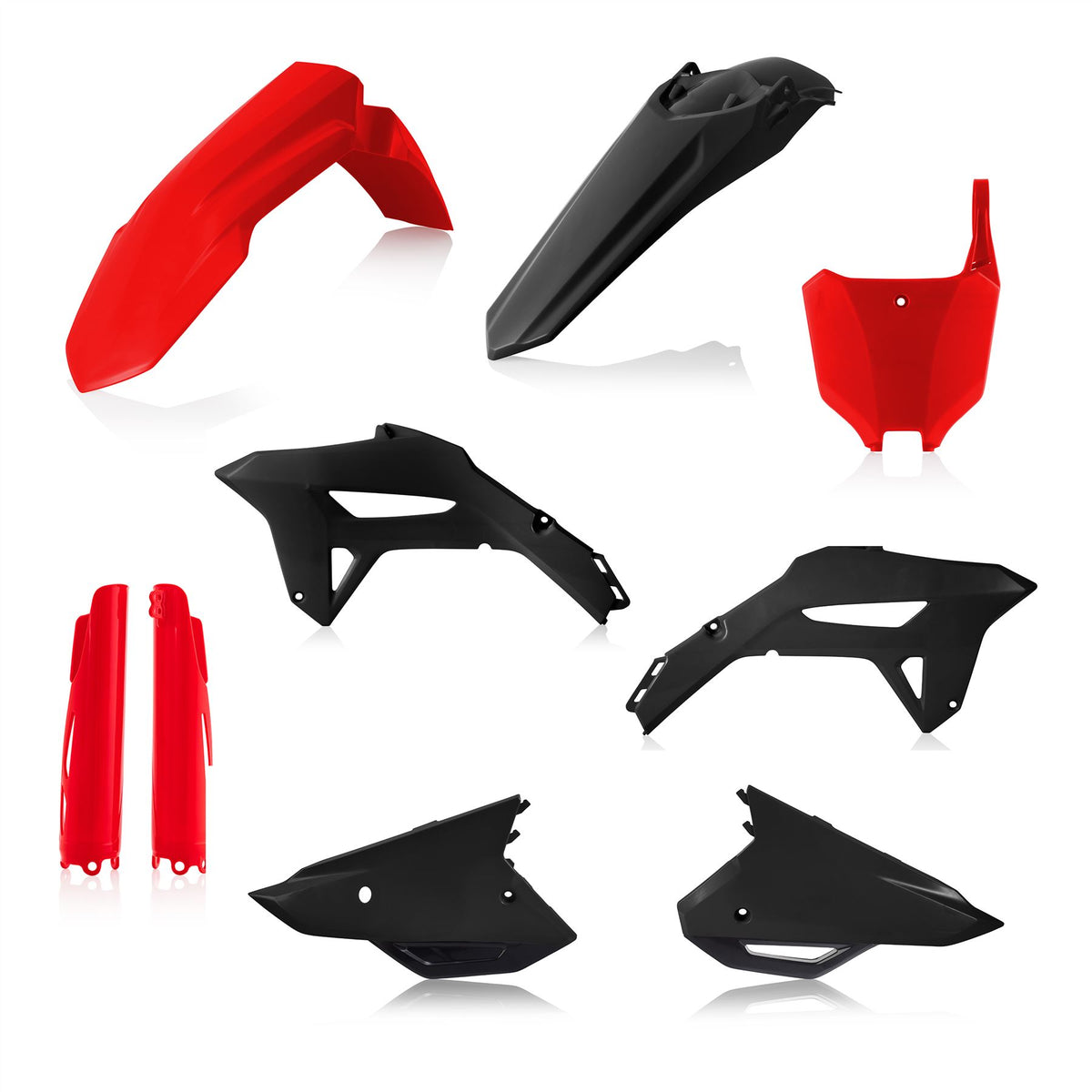 Acerbis Full Plastic Kit Red Black For HONDA CRF 250 R 2022-2024
