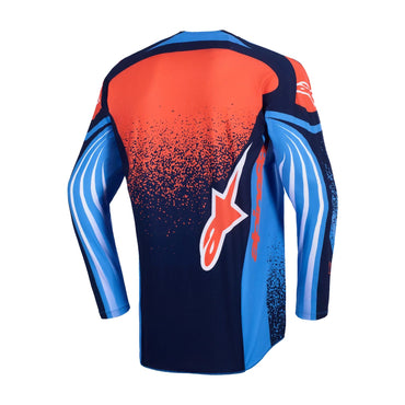 Alpinestars 2026 Techstar Nomur Motocross Jersey Dark Navy Orange Ucla Blue