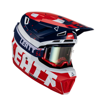 Leatt 2023 Helmet Moto 7.5 V23 Royal with 4.5 Goggles & Helmet Bag