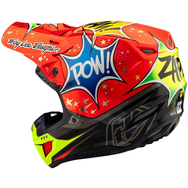 Troy Lee Designs 2025 Motocross Helmet SE5 Composite Cosmic Explosion Red