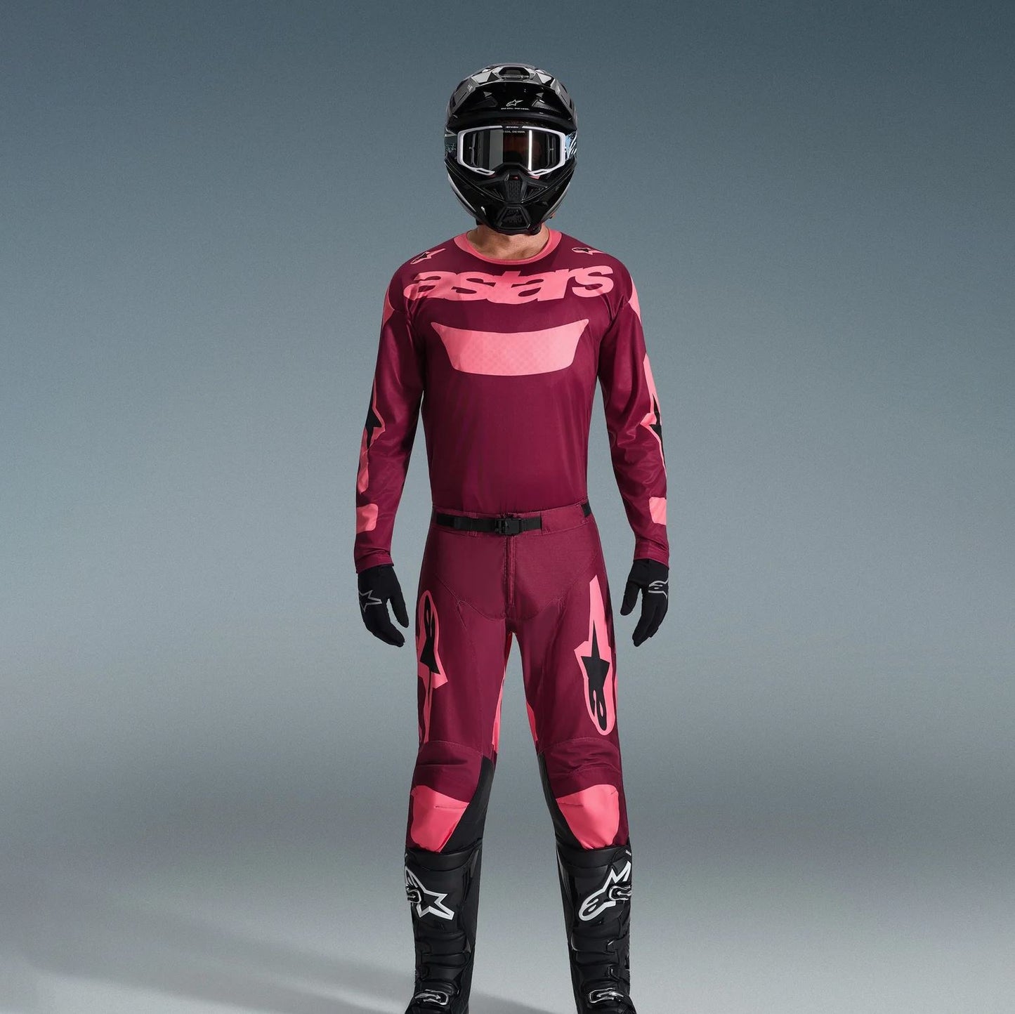 Alpinestars 2026 Racer Riway Motocross Combo Kit Dark Red Coral