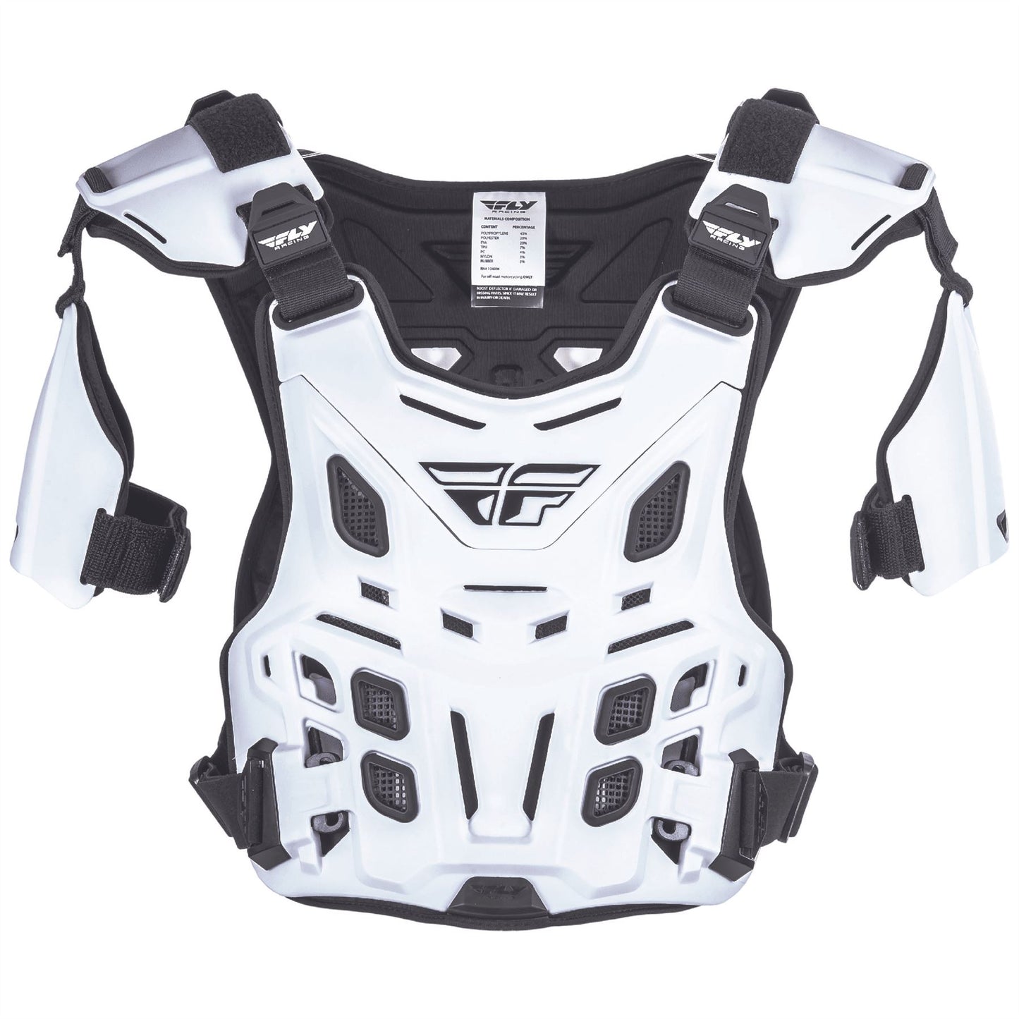 Fly Racing 2025 Motocross Revel Roost Guard Offroad CE White