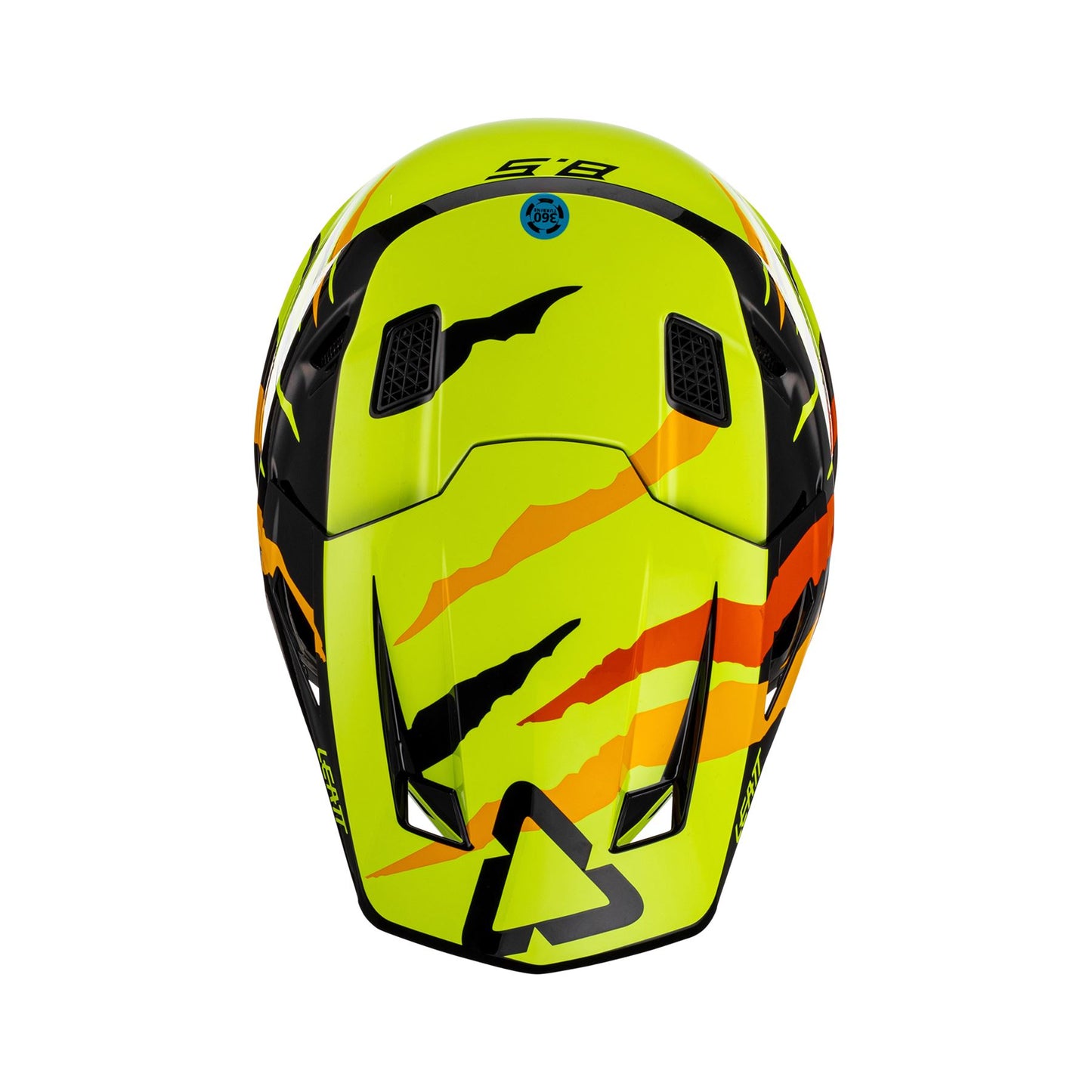Leatt 2024 Helmet Moto 8.5 V23 Citrus Tiger with 5.5 Goggles Bag