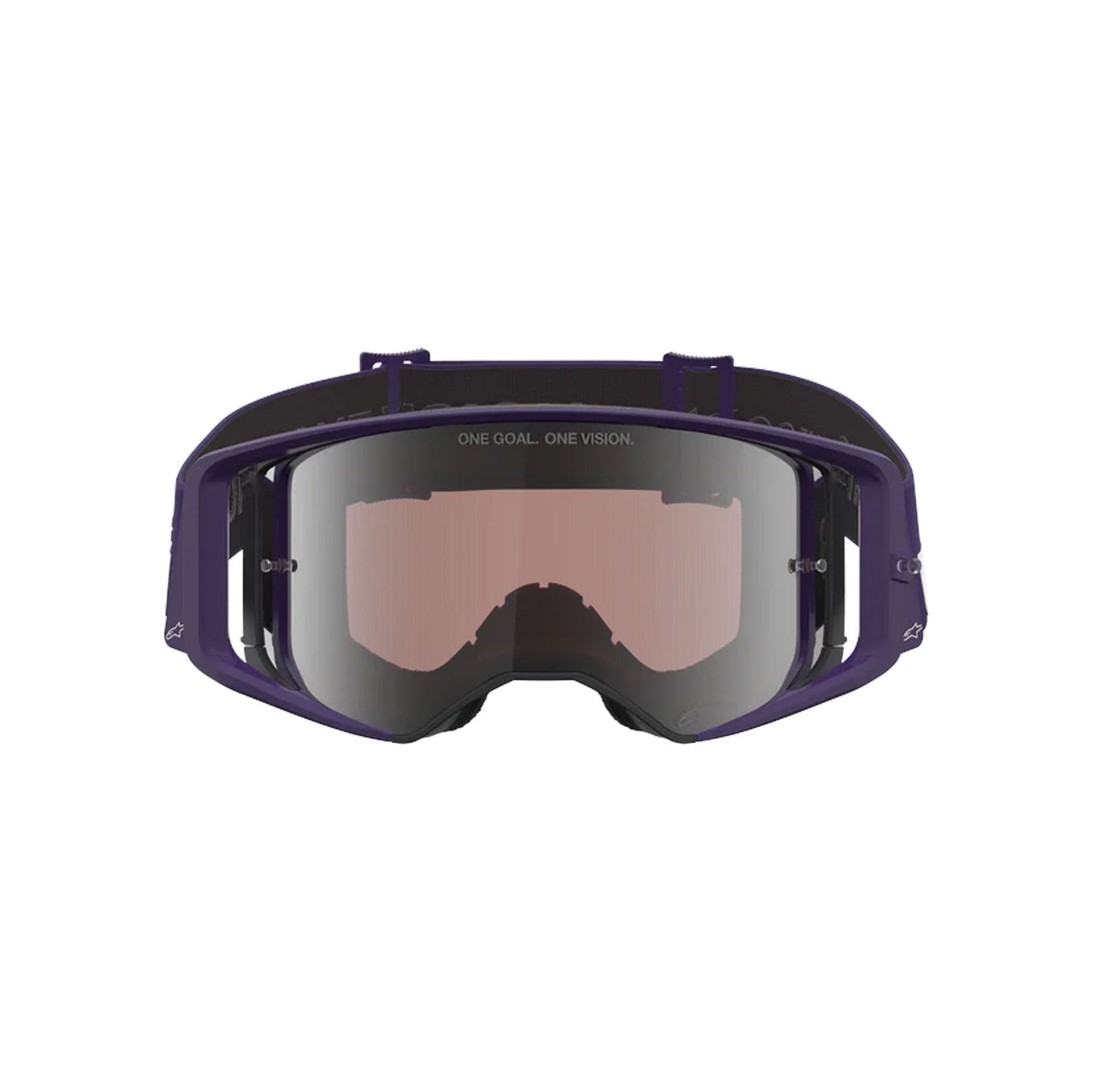 Alpinestars 2026 Supertech Hunter Lawrence Signature Motocross Goggles Purple White Mirror Silver One Size