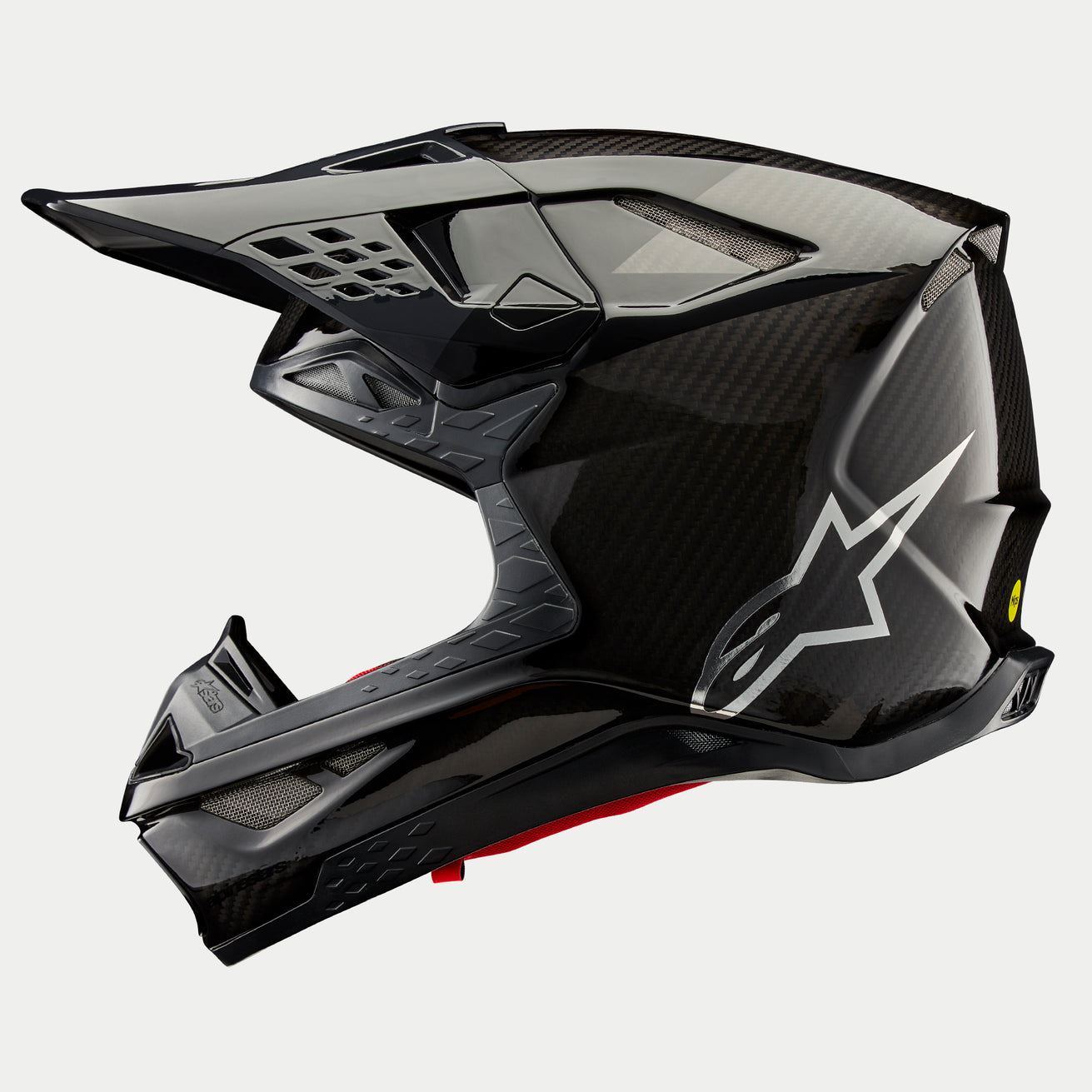 Alpinestars 2024 Supertech SM10 Fame Black Carbon Motocross Helmet