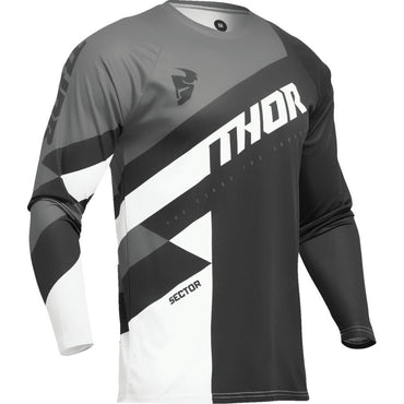 Thor 2024 Youth Sector Checker Black Grey Motocross Combo Kit