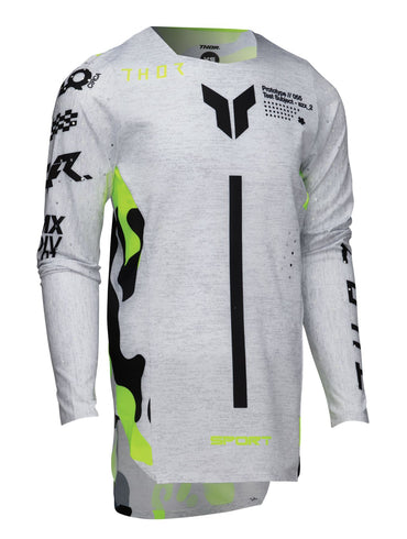 Thor 2025 Motocross Jersey Youth Sportmode Riot White Acid