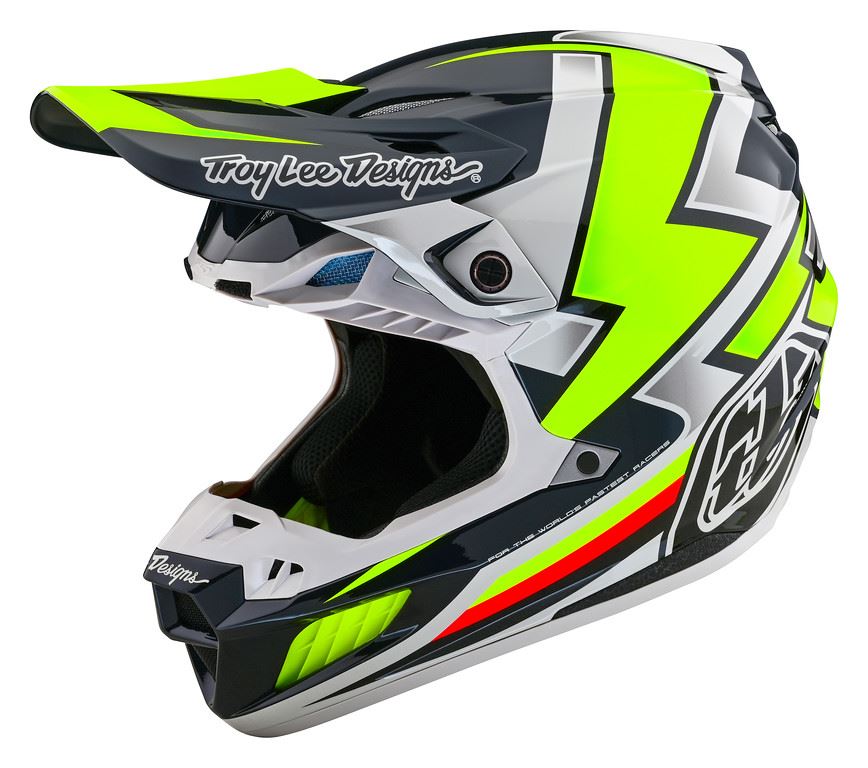 Troy Lee Designs 2025 SE5 Composite Helmet Ever Grey Yellow