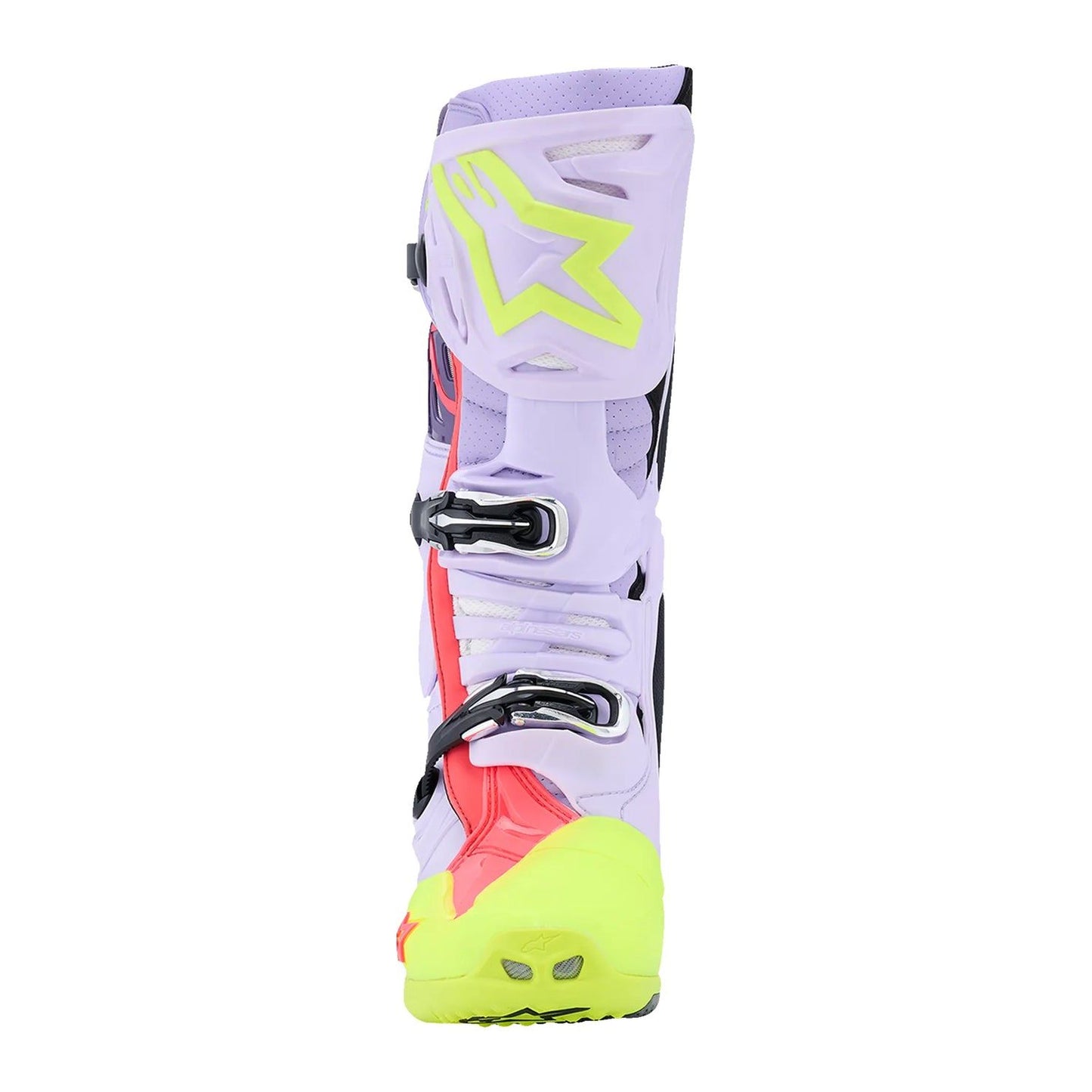 Alpinestars 2026 Tech 10 Supervented MX Boots Purple Yellow Flo Diva Pink