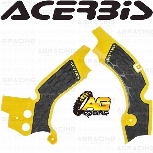 Acerbis X-Grip Frame Protector Guards Yellow Black For Suzuki RM-Z 450 2008-17