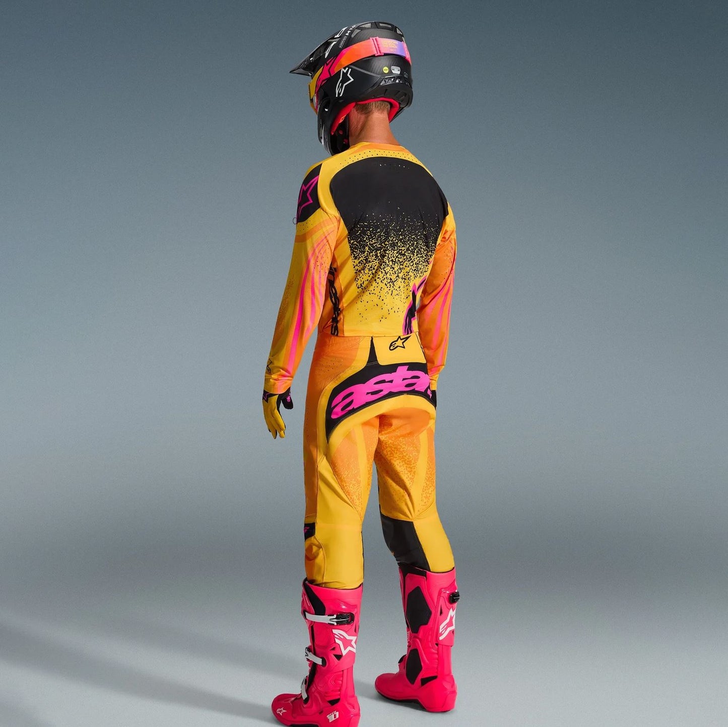 Alpinestars 2026 Techstar Nomur Motocross Combo Kit Orange Yellow Pink