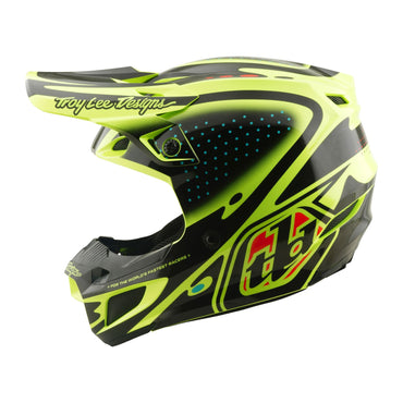 Troy Lee Designs Spring 2026 MX SE5 Polycarbonate The Line Helmets Flo Yellow