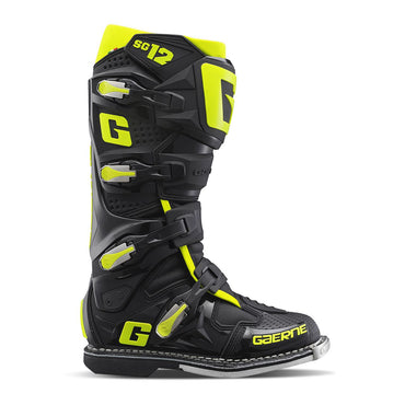 Gaerne SG12 Motocross Boots Black Flo Yellow