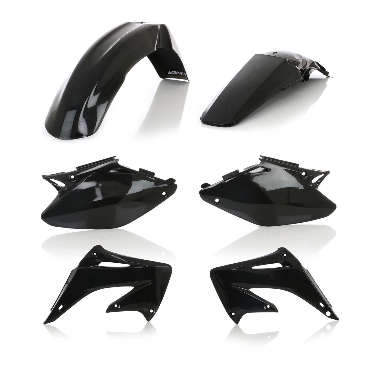 Acerbis Plastic Kit Black For HONDA CR 250 R 2T 2002-2003