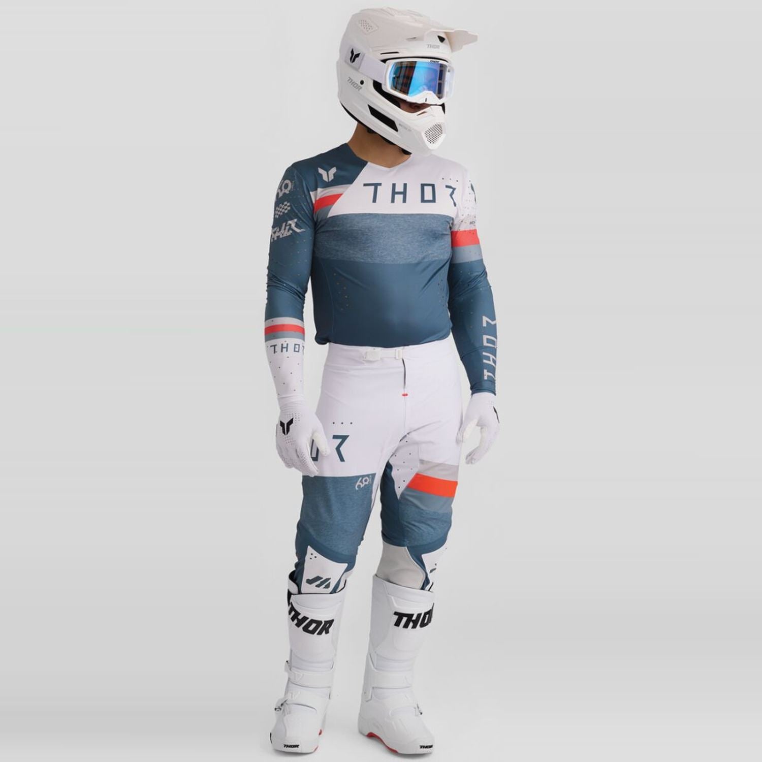 Thor 2026 Sportmode League Blue White MX Combo Kit