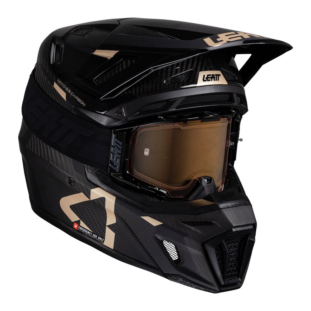Leatt 2025 Motocross Helmet V25 9.5 Carbon With 6.5 Iriz Goggles