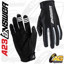 Answer 2023 Ascent Gloves Adult Black   A23 Racing