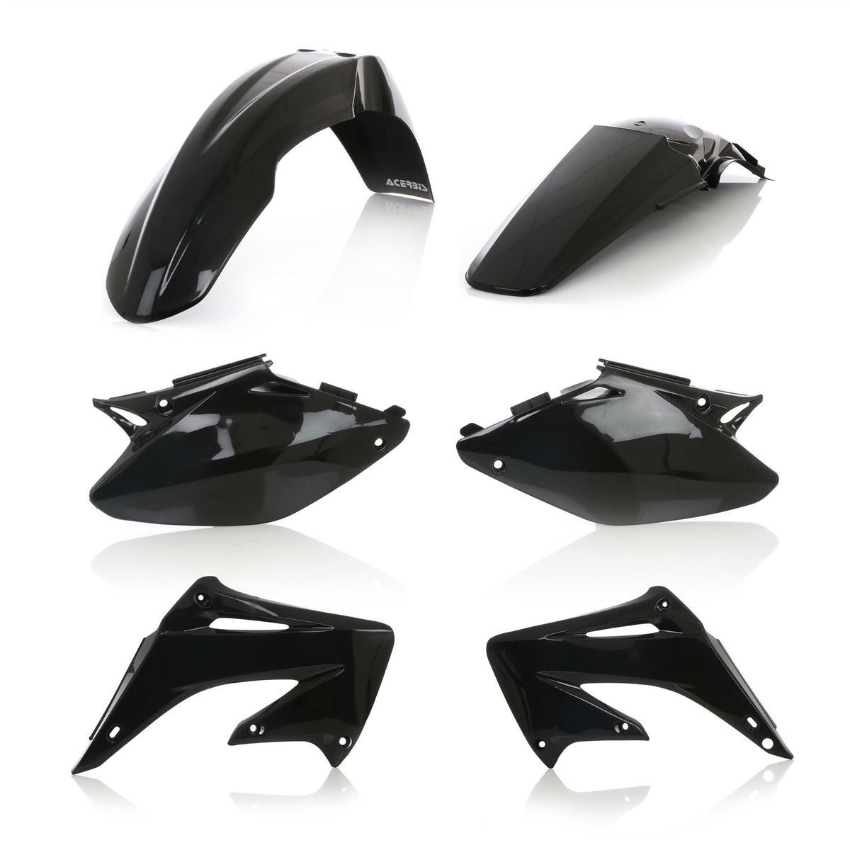 Acerbis Plastic Kit Black For HONDA CR 250 R 2T 2004-2007