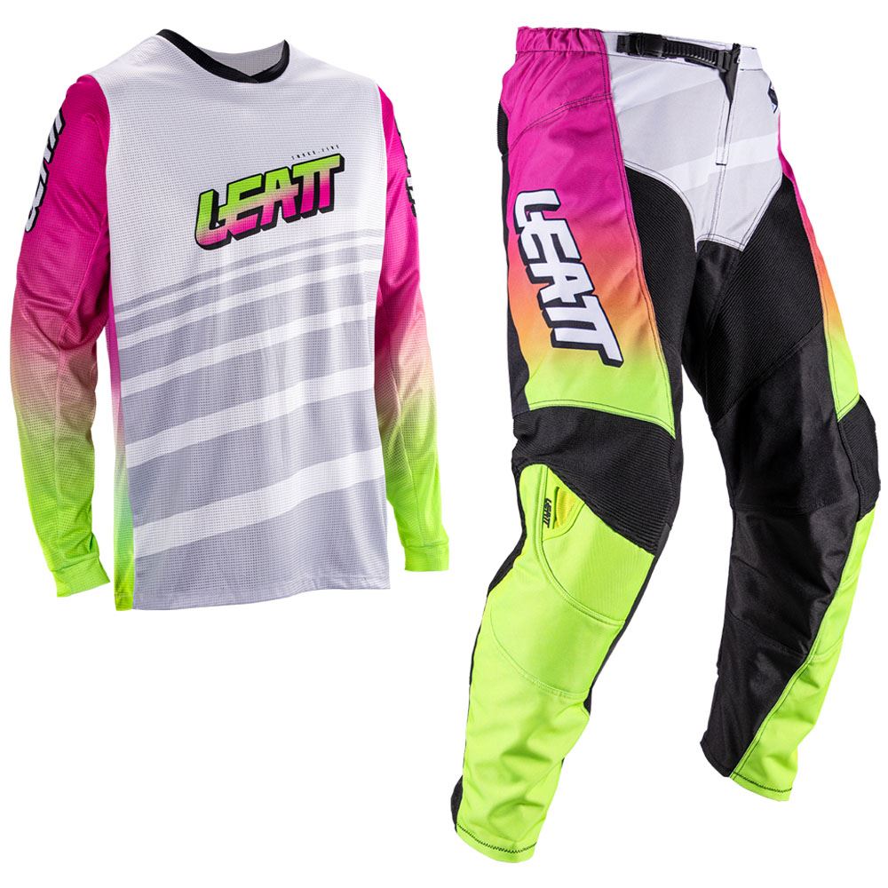 Leatt 2026 Motocross Combo Kit Youth 3.5 Retro Pink