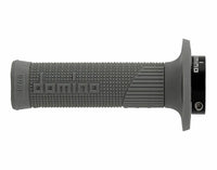 Domino D100 Grey D-Lock MX Grips W/Push Pull Pulley Motocross Off-Road Enduro