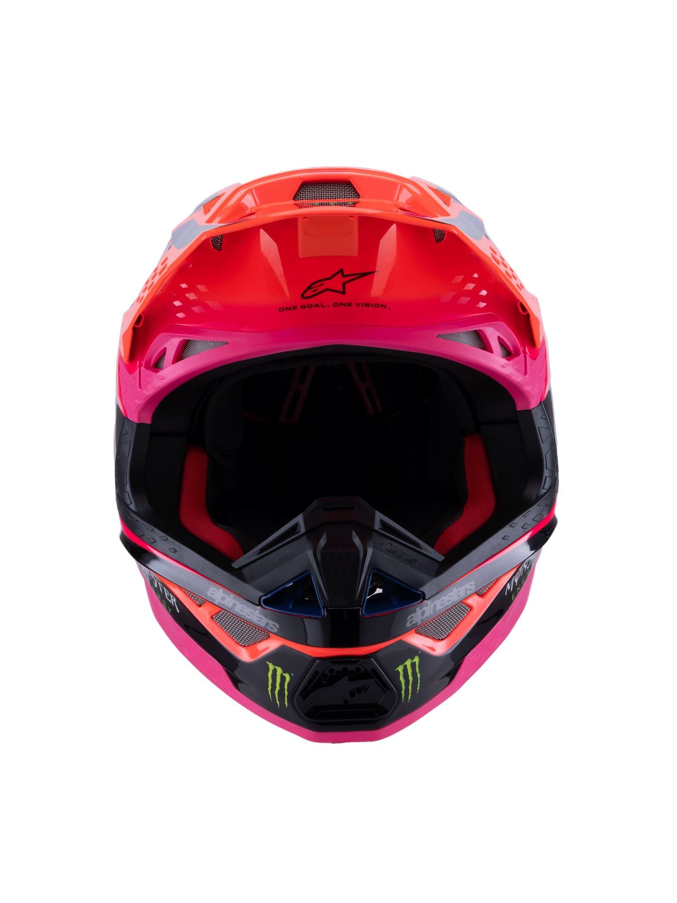 Alpinestars 2025 SM10 Deegan Monster Motocross Helmet Orange Fluo Purple Pink Fluo Gloss