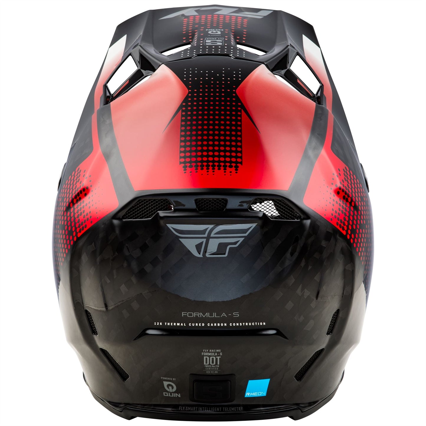 Fly Racing 2025 Formula S Carbon Protocol Motocross Helmet Black Carbon Red