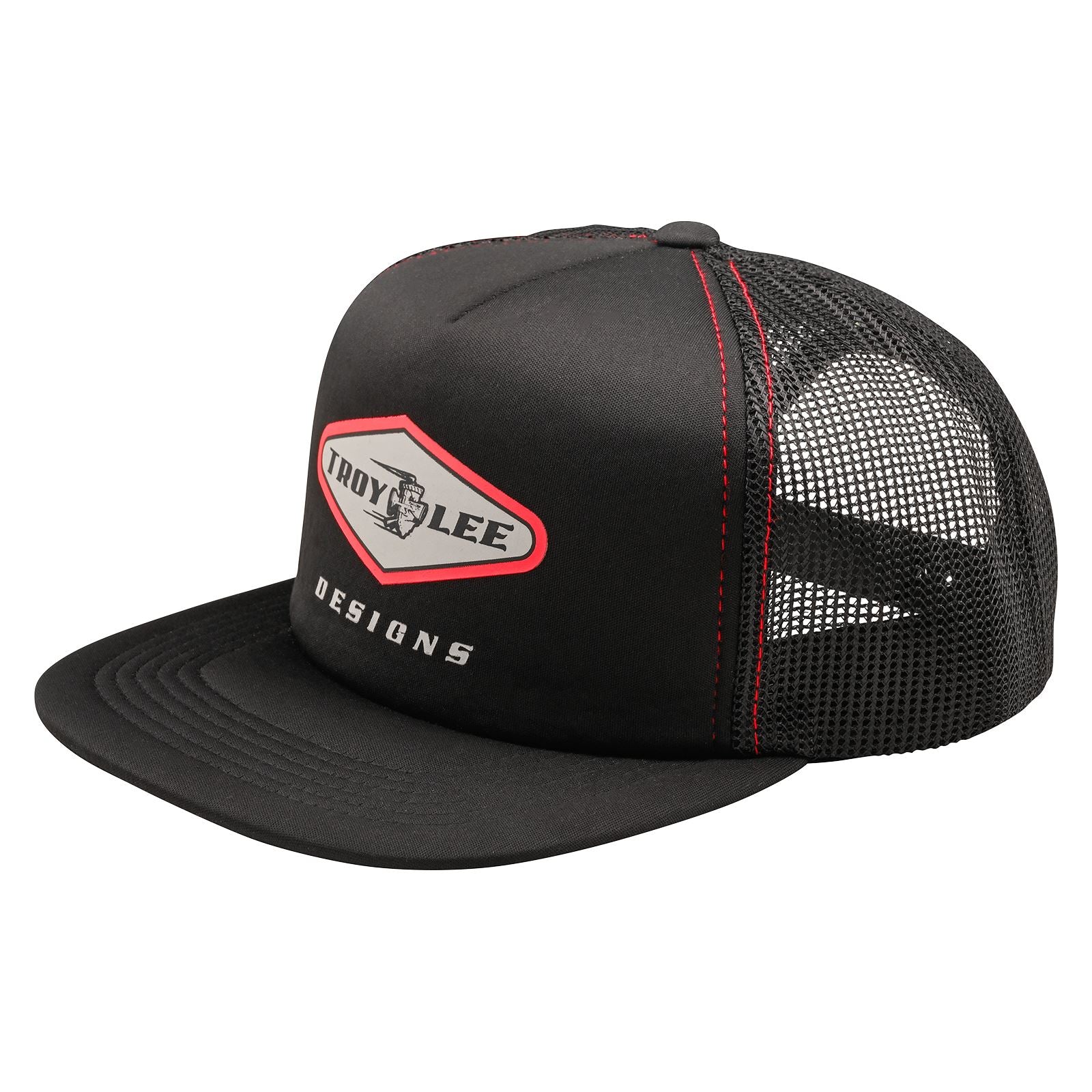 Troy Lee Designs Spring 2025 MX Carb Trucker Snapback Cap Black