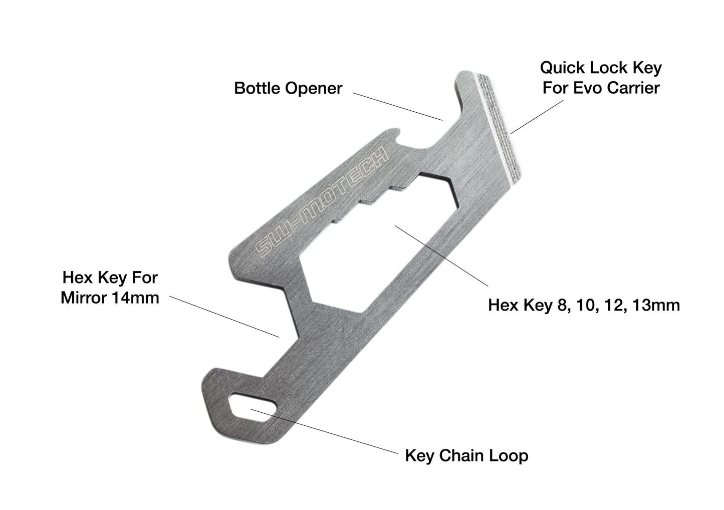SW-Motech Multi Tool Key Chain For Luggage Systems & Mirrors