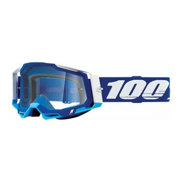 100% MX Goggles Racecraft 2 Blue Clear