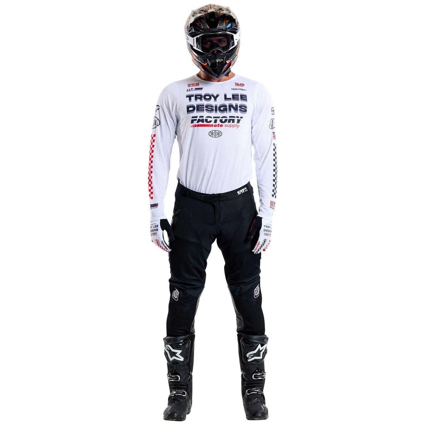 Troy Lee Designs Spring 2025 MX Combo Kit GP PRO AIR Factory White Black