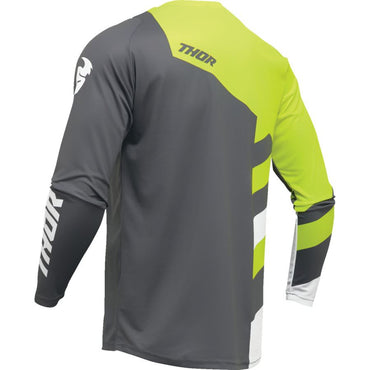 Thor 2025 Youth Sector Checker Charcoal Acid Motocross Jersey