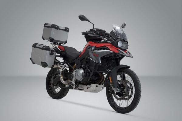 SW-Motech TRAX ADV Full Luggage System Silver Kit Stainless Steel Type Rails For BMW F 750 GS ABS 2018-2023