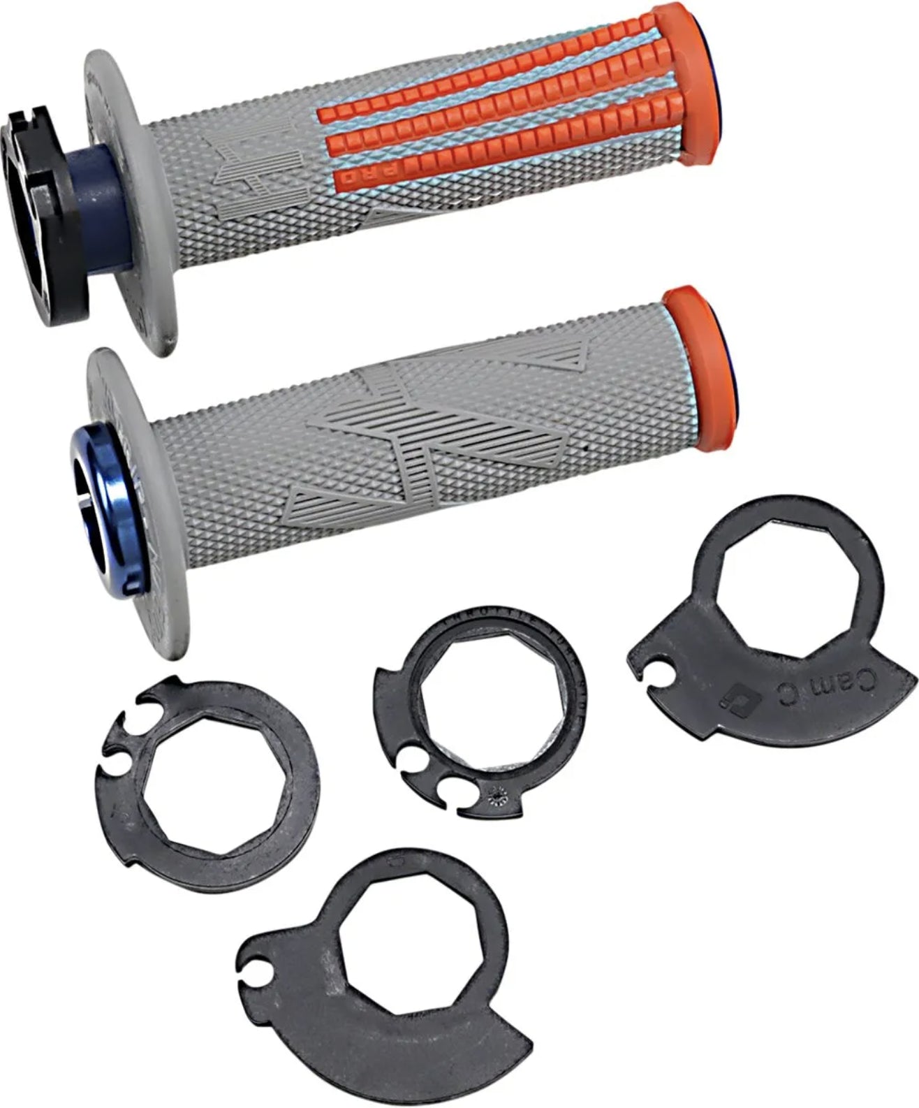 ODI EMIG2 PRO Lock On V2 Grip Gray Orange For Beta RR 300 2013-2025 Carbureted