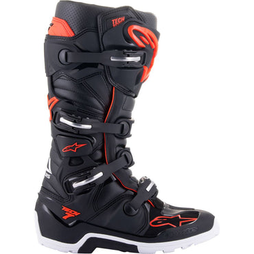 Alpinestars 2025 Tech 7 Enduro Boots Black Red Fluo