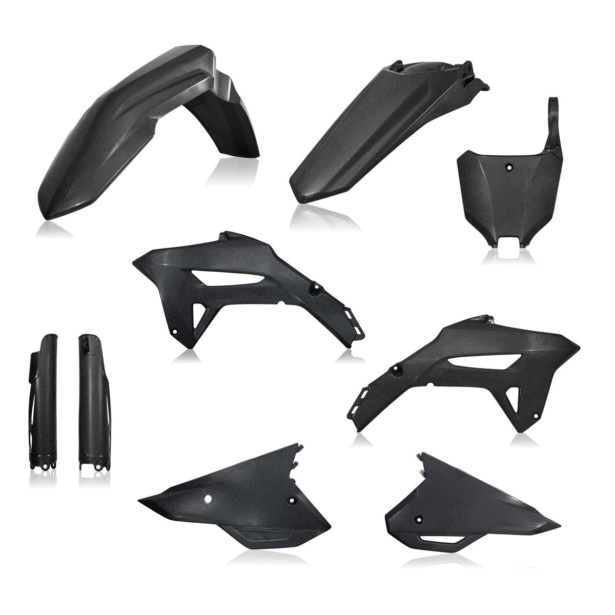 Acerbis Full Plastic Kit Metallic Black For HONDA CRF 450 R 2021-2024