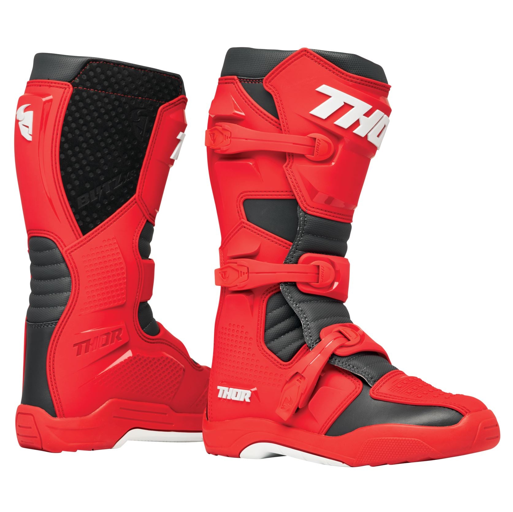 Thor 2026 Motocross Boots Blitz XR Red Charcoal