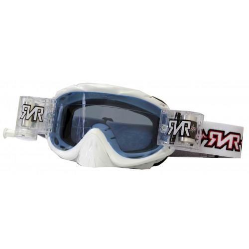 RNR Hybrid White Fully Loaded Goggle Roll Off And Tear Off