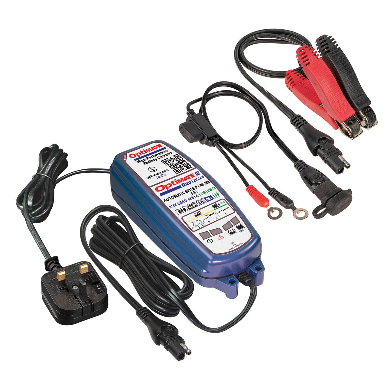 OptiMate 2 Duo Bronze 12V Smart Battery Charger Maintainer