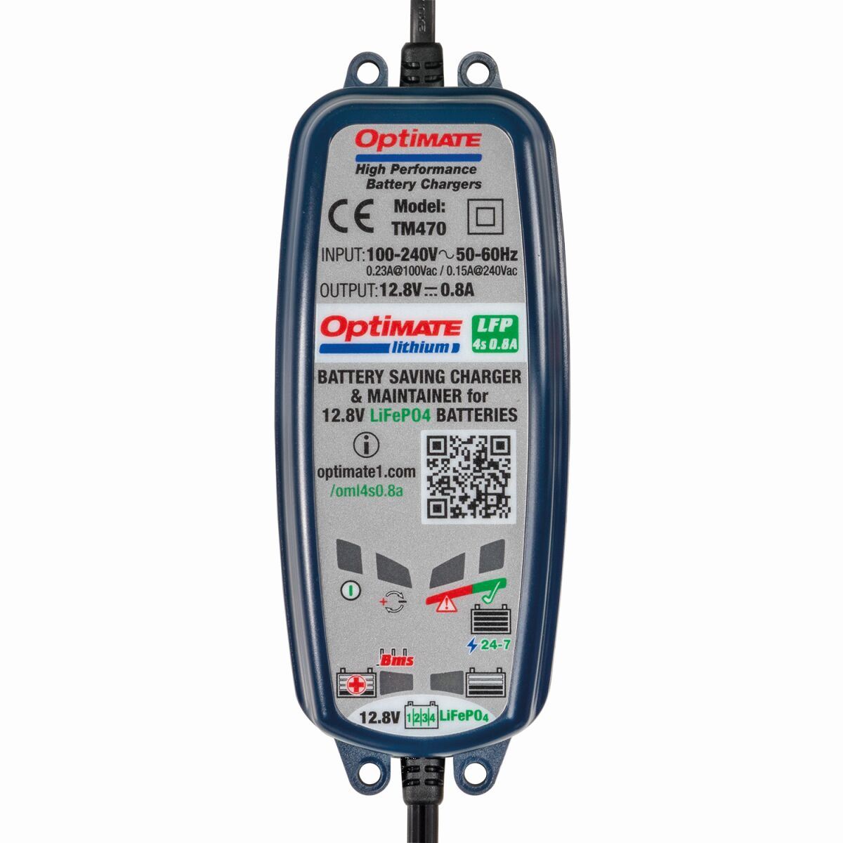 OptiMate Lithium 4s 0.8A LTP 12.8V 0.8A Battery Saving Charger & Maintainer
