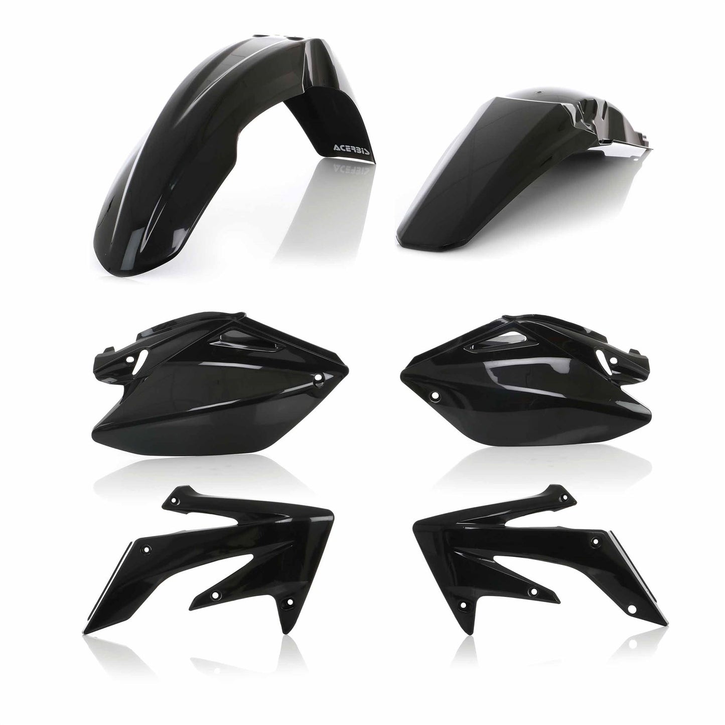 Acerbis Plastic Kit Black For HONDA CRF 250 R 2004-2005