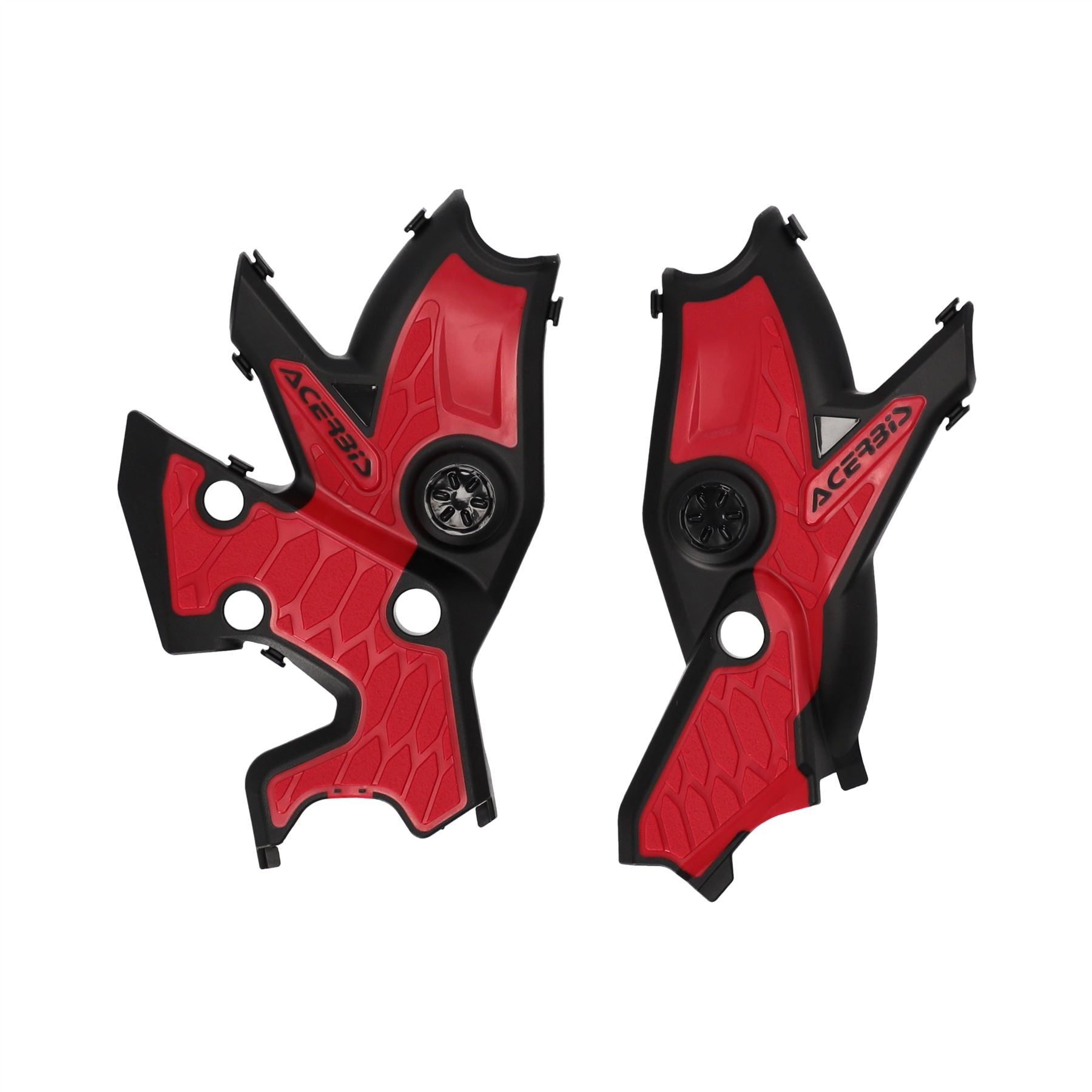 Acerbis X-Grip Frame Guards Black Red For Yamaha TENERE 700 WORLD RAID 2022-24
