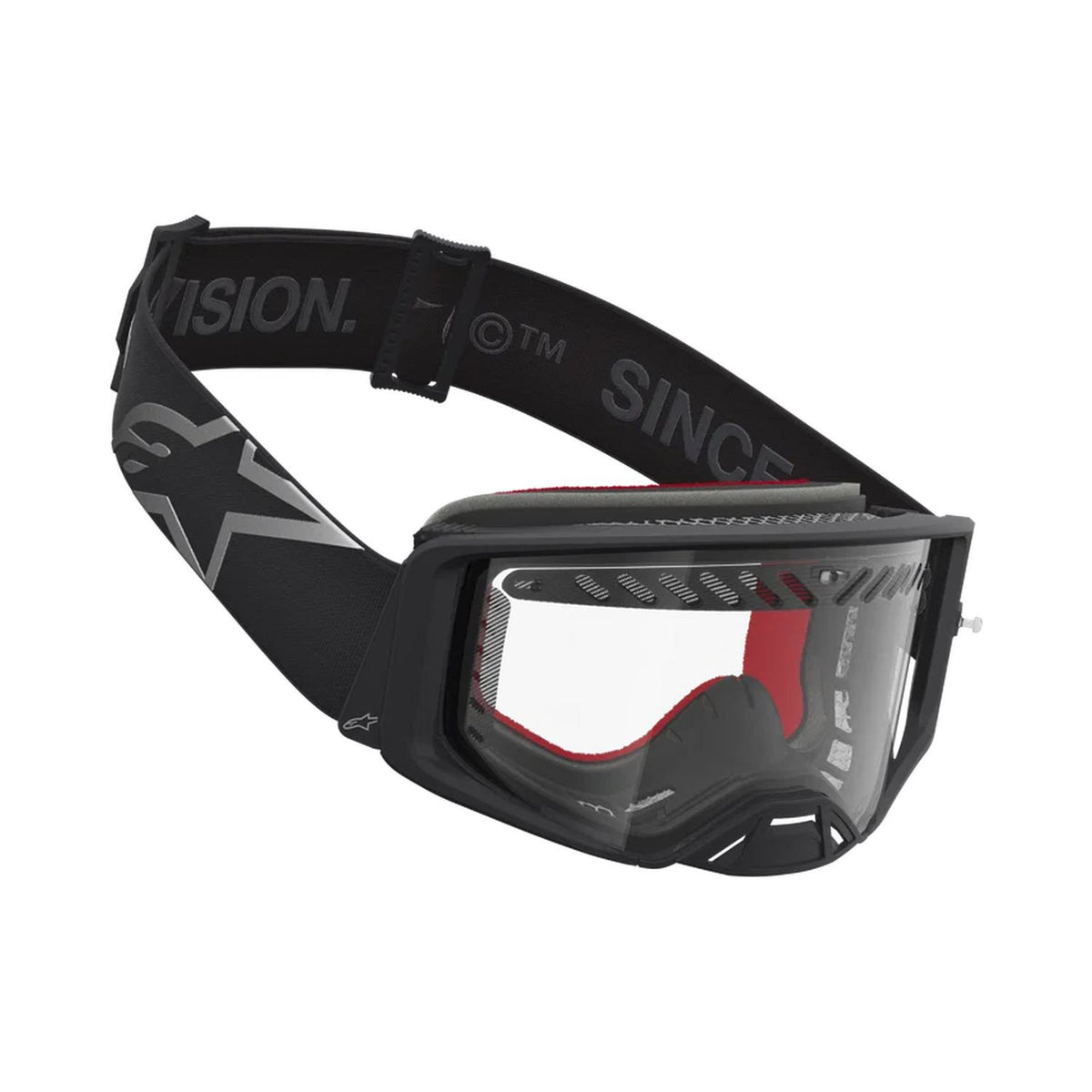 Alpinestars 2027 Supertech Dura Air Fluid MX Goggles Black Silver Clear
