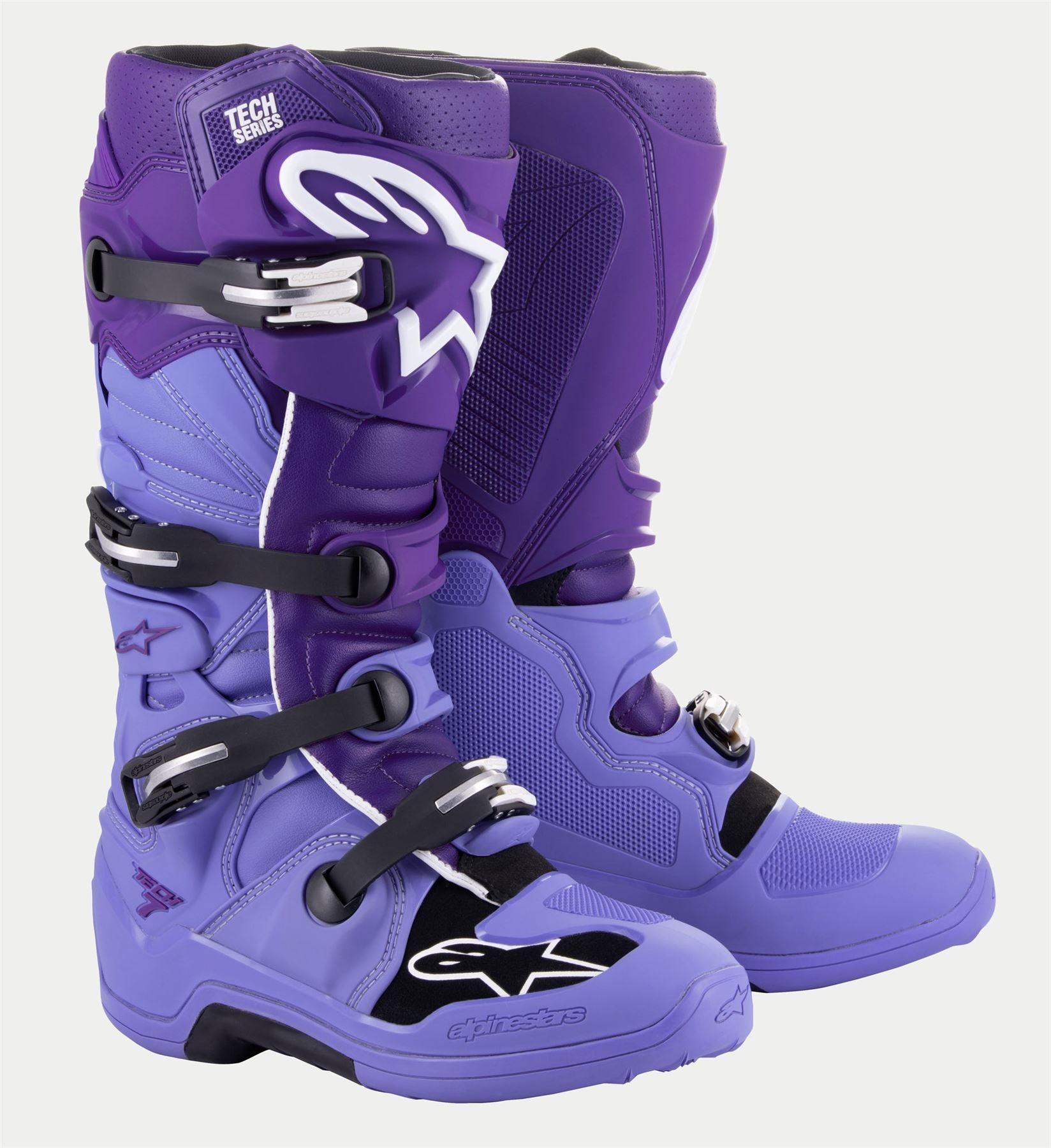 Alpinestars 2024 Tech 7 Motocross Boots Double Purple White