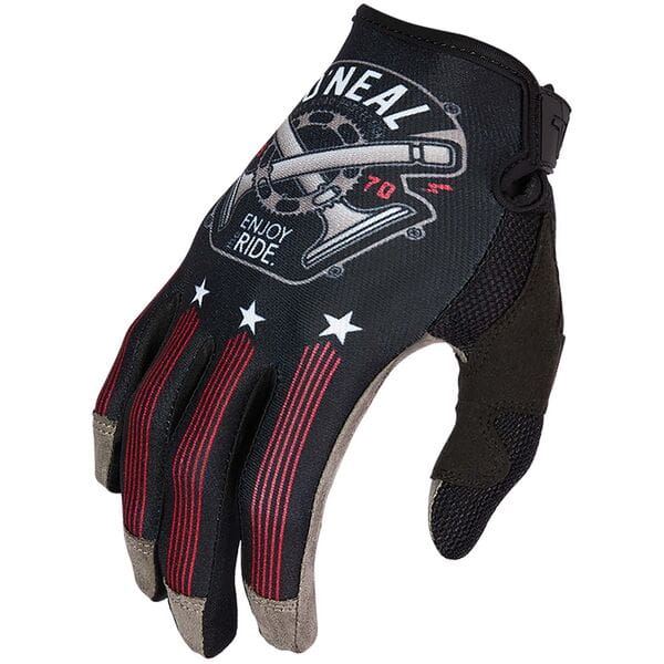 O'Neal 2024 Motocross Gloves Mayhem Piston Black White Red