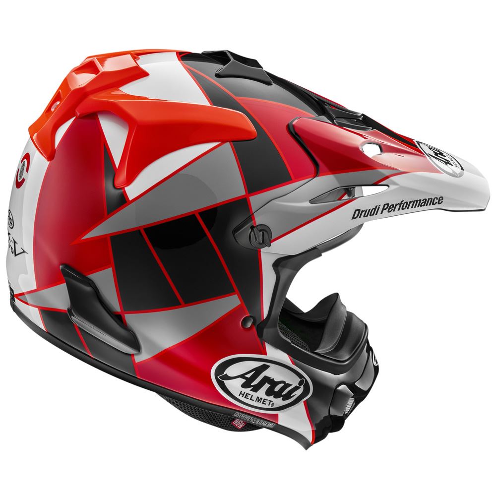 Arai MX-V Evo Peak New 2026 Motocross Helmet Red ECE 22-06