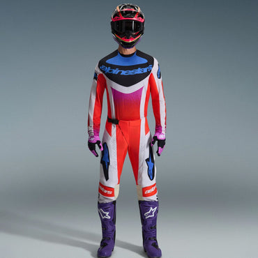 Alpinestars 2026 Techstar Knif Motocross Combo Kit Light Grey Orange Flo Black