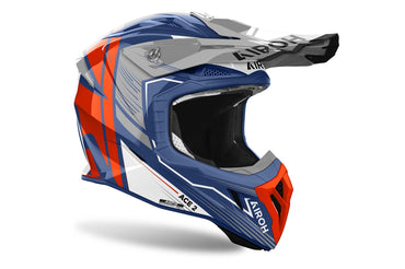 Airoh Helmet 2024 Aviator Ace 2 Engine Cerulean Gloss Composite Carbon