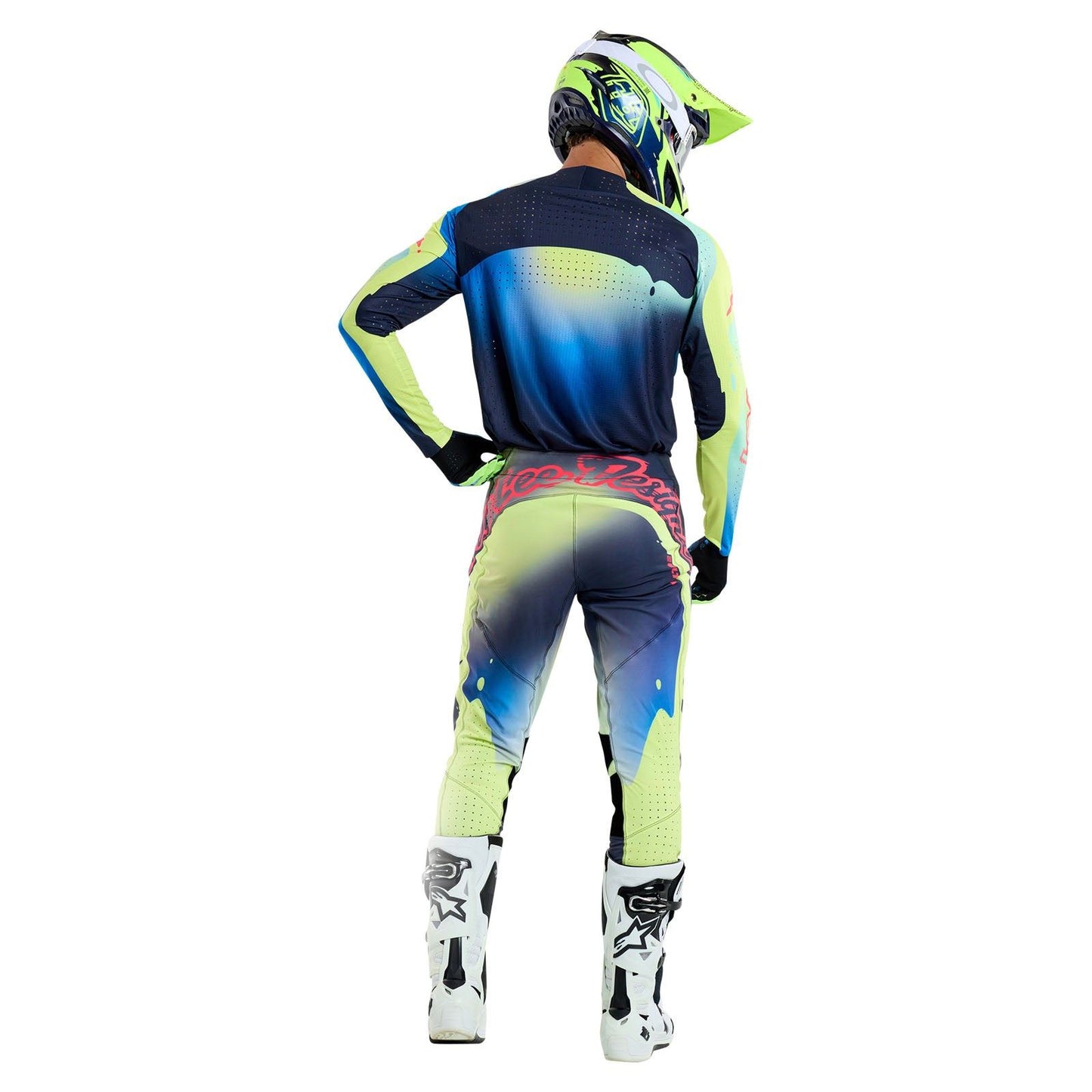 Troy Lee Designs Spring 2025 MX Combo Kit SE ULTRA Drip Glo Yellow Dark Navy